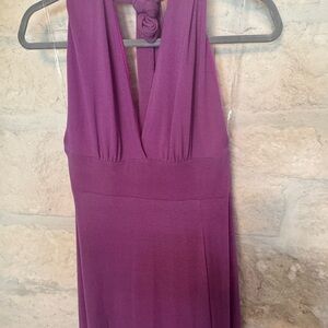 Haute Monde Deep Purple Backless Dress